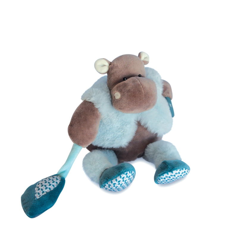  - bazile lhippo - peluche dactivité bleu 25 cm 